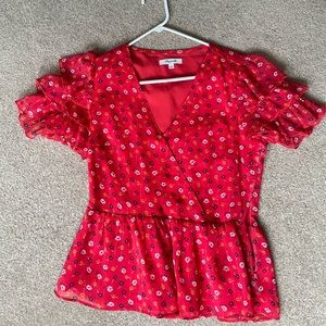 Madewell floral blouse